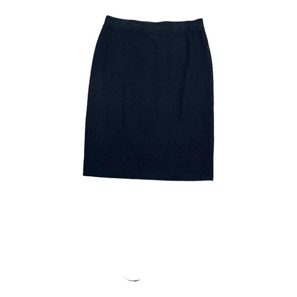 St. John Navy Blue Santana Knit Cardigan & Skirt Suit Set By Marie Gray Size 10 - Picture 7 of 11